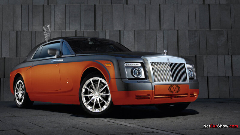 orange and black Rolls-Royce