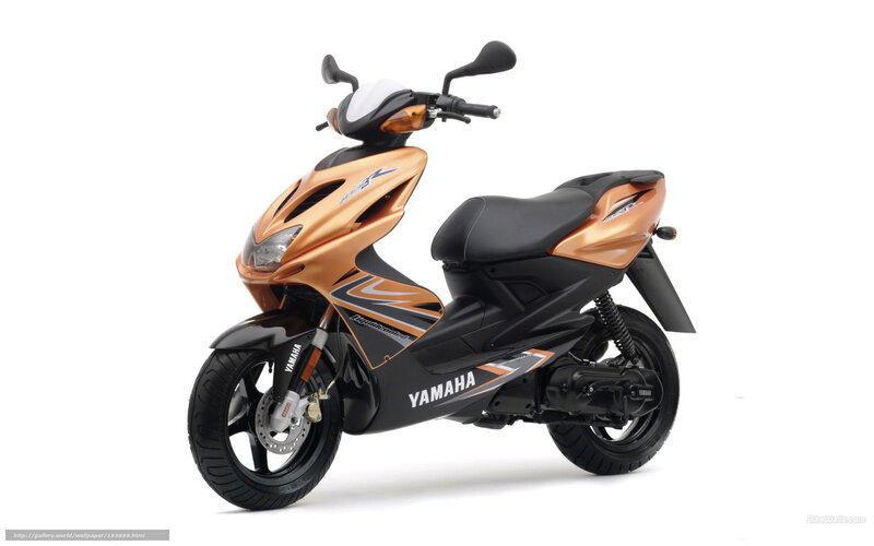 Orange and Black Scooter — Neutral, Photograph