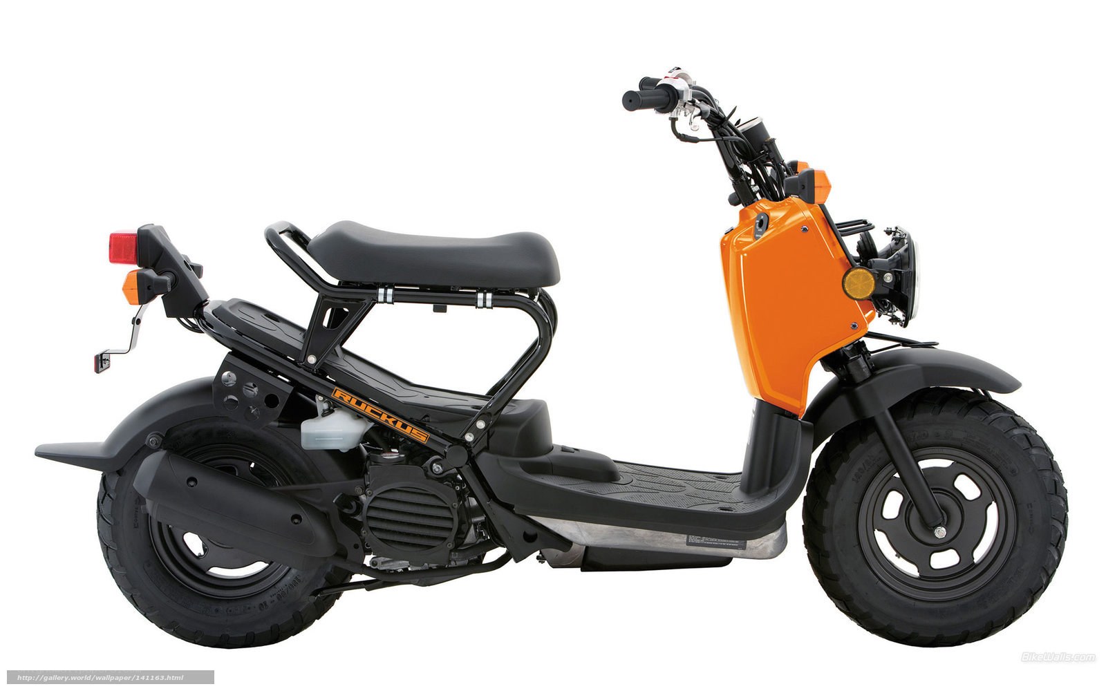Orange and black scooter