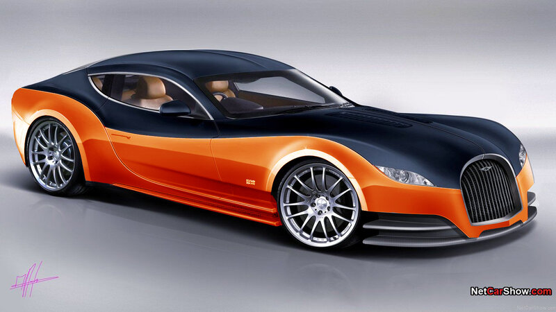 orange and black sports car