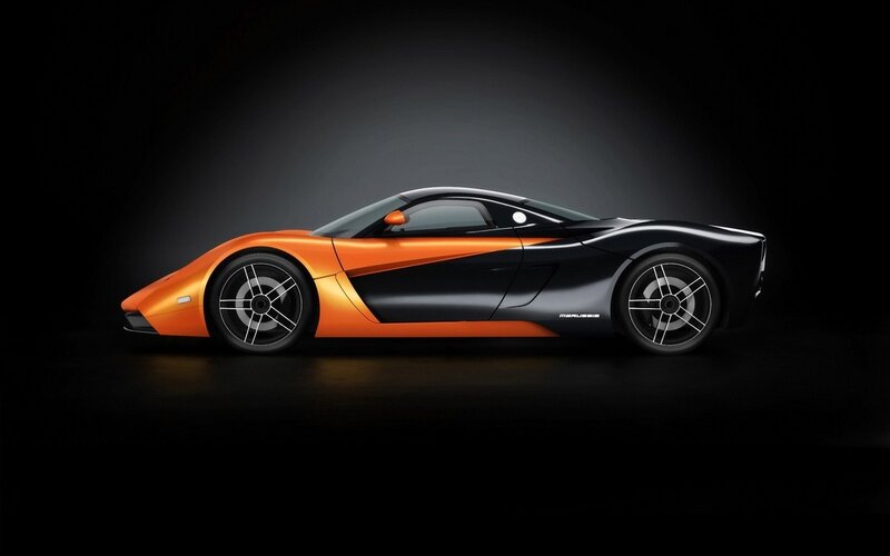 orange and black sports car