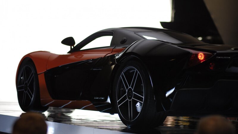 orange and black sports car