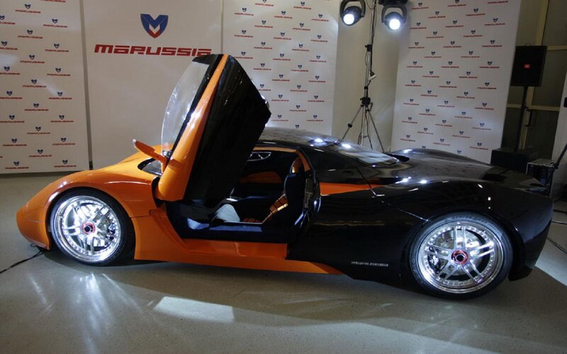 Orange and Black Sports Car — Dramatic