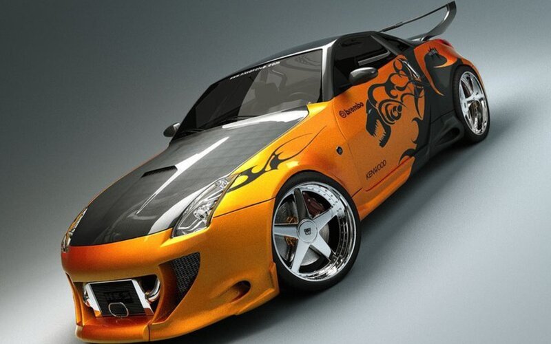 Orange and Black Sports Car — Dynamic