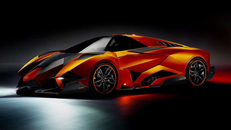 Orange and Black Sports Car — Red