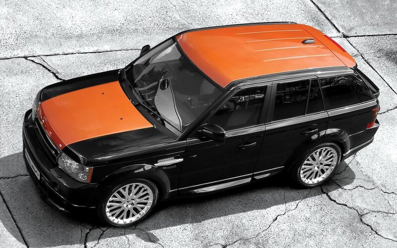 Orange and Black SUV — Dramatic