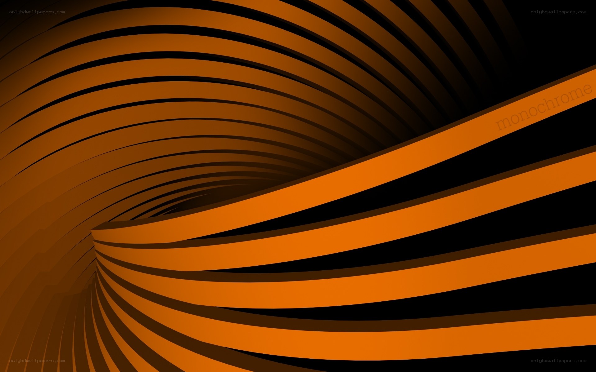 orange and black swirl pattern