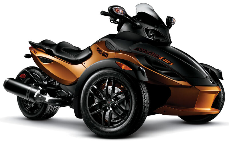 Orange and Black Three-wheeled Vehicle — Neutral