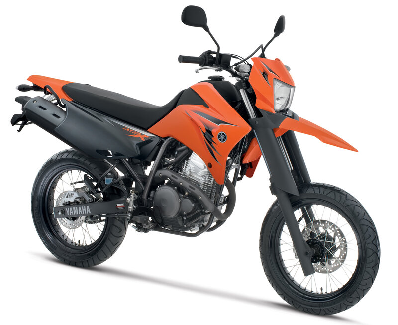 orange and black Yamaha motorcycle