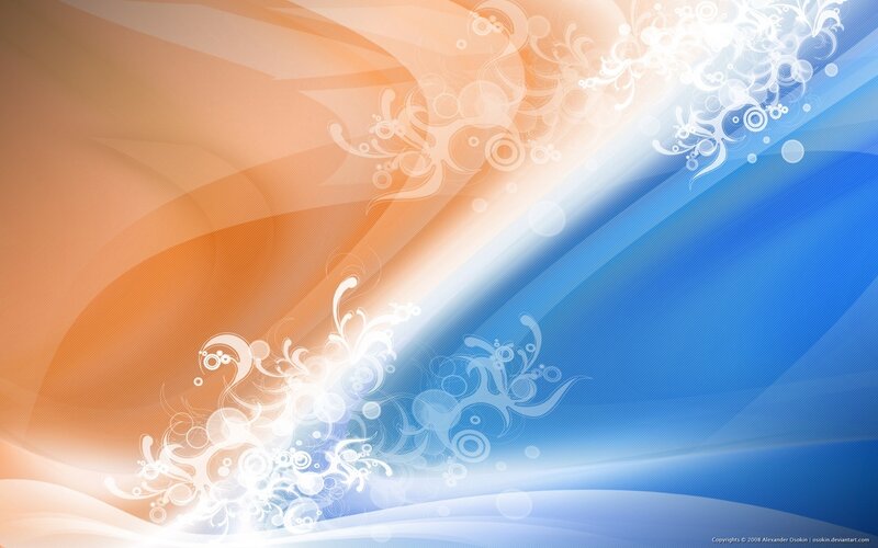 orange and blue abstract design