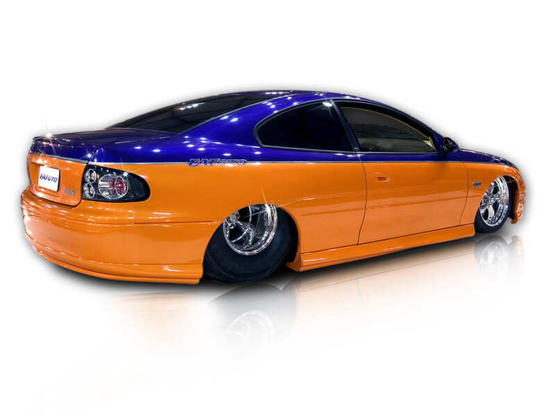 Orange and Blue Car
