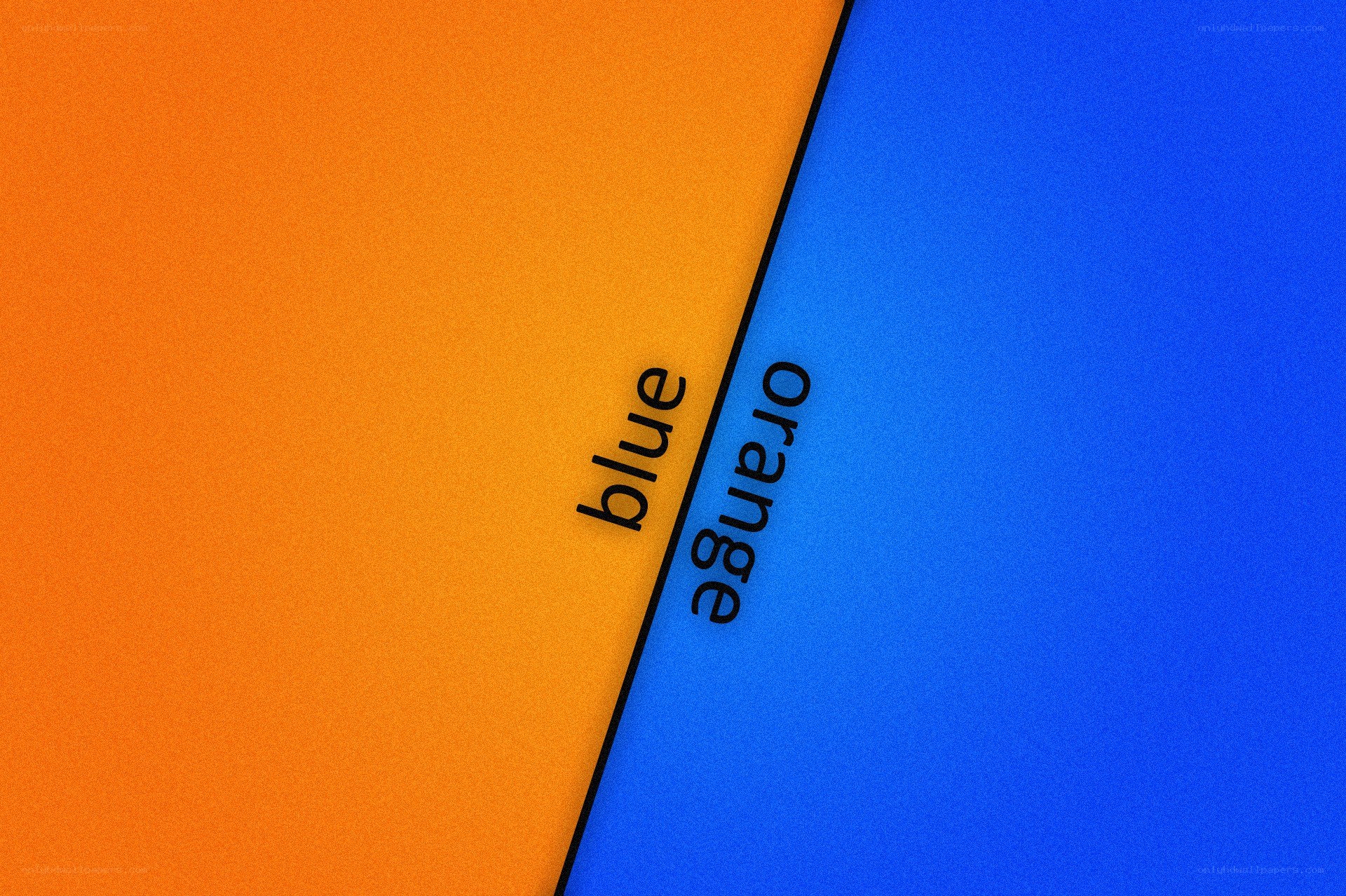 orange and blue color split
