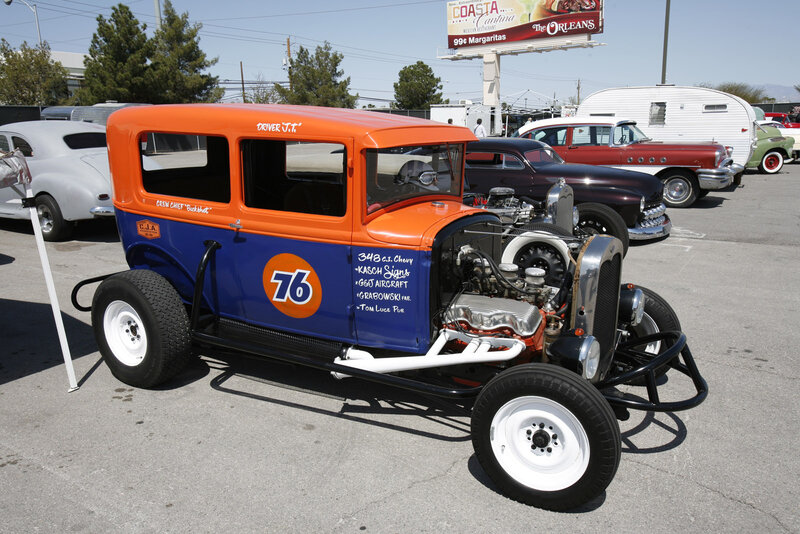 Orange and Blue Hot Rod
