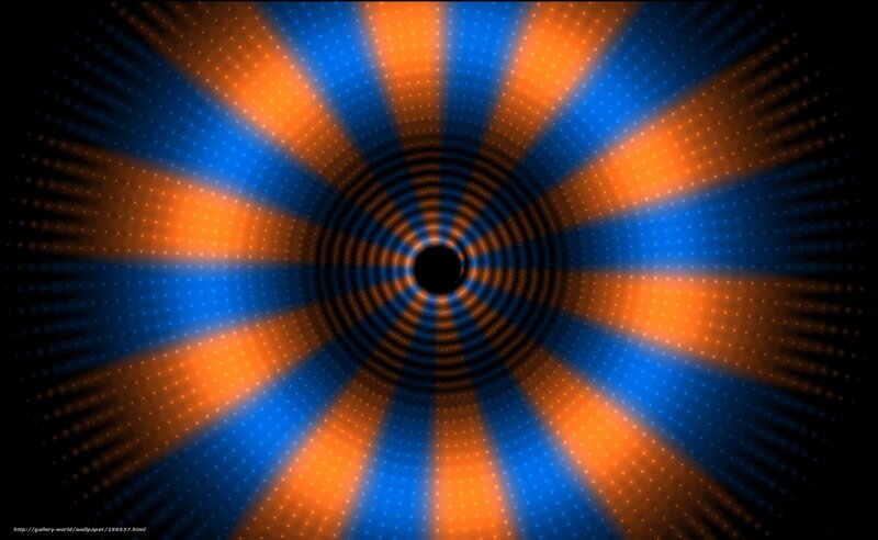 orange and blue light tunnel