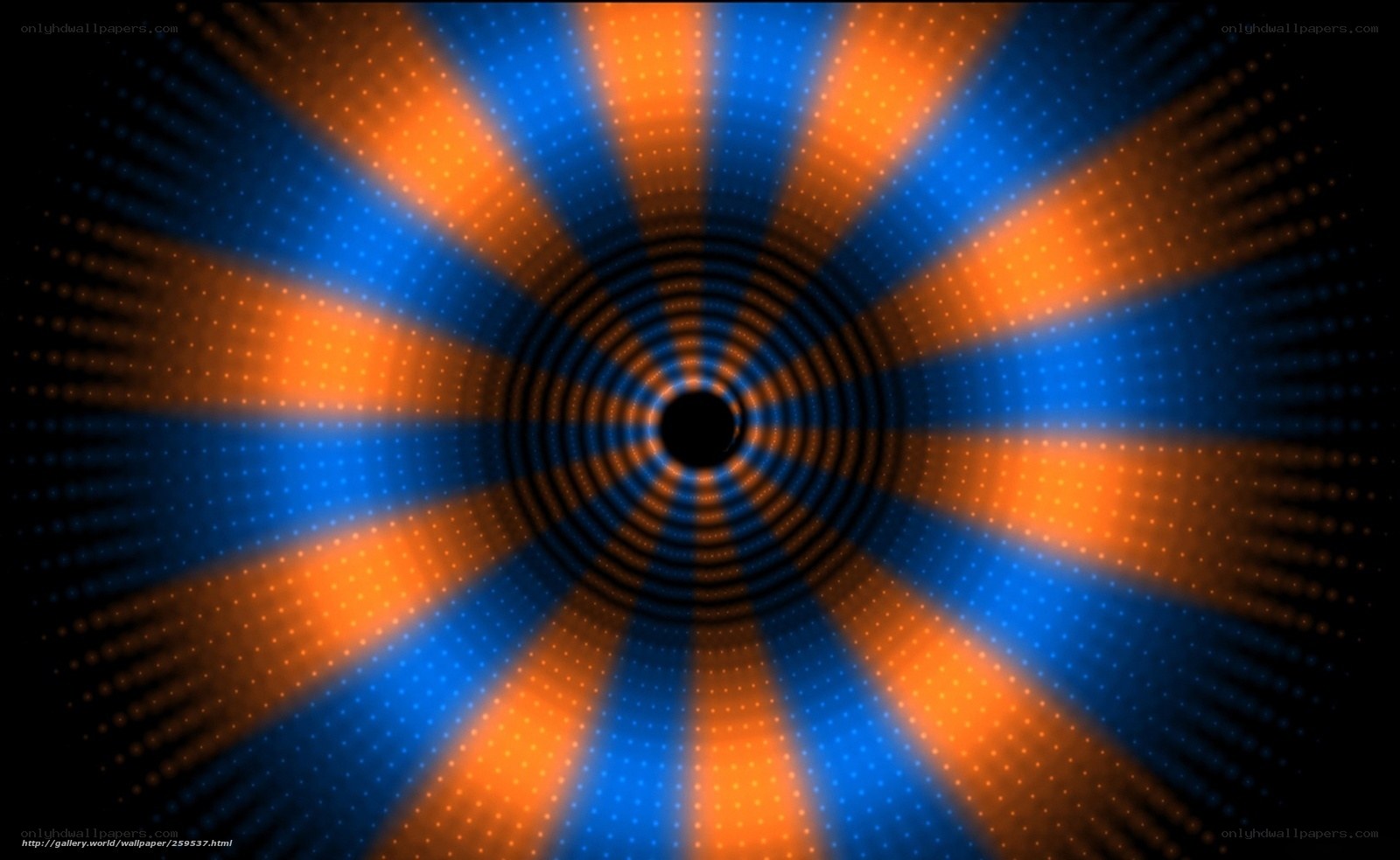 orange and blue light tunnel