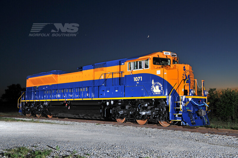 Orange and Blue Locomotive
