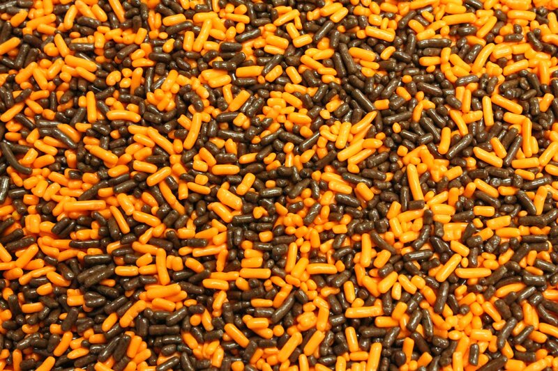 orange and brown sprinkles