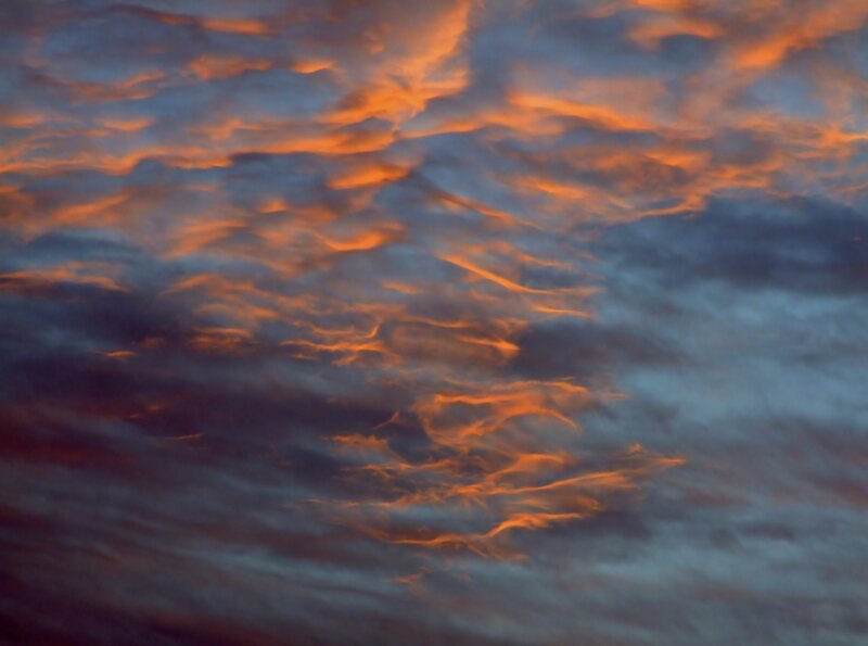 Orange and Gray Clouds