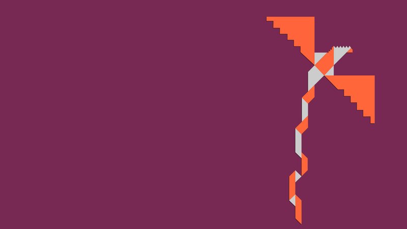 Orange and Gray Geometric Shape