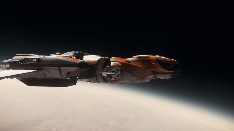 Orange and Gray Spaceship