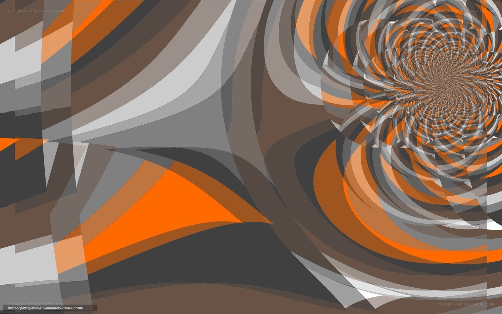 orange and gray spiral design
