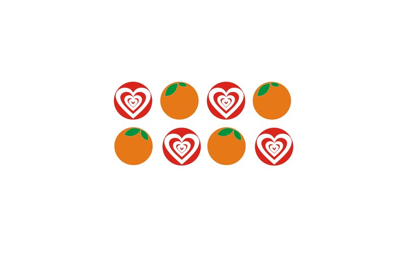 orange and heart icons