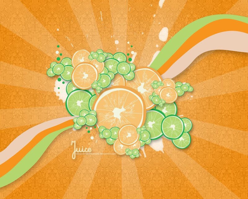 orange and lime juice design