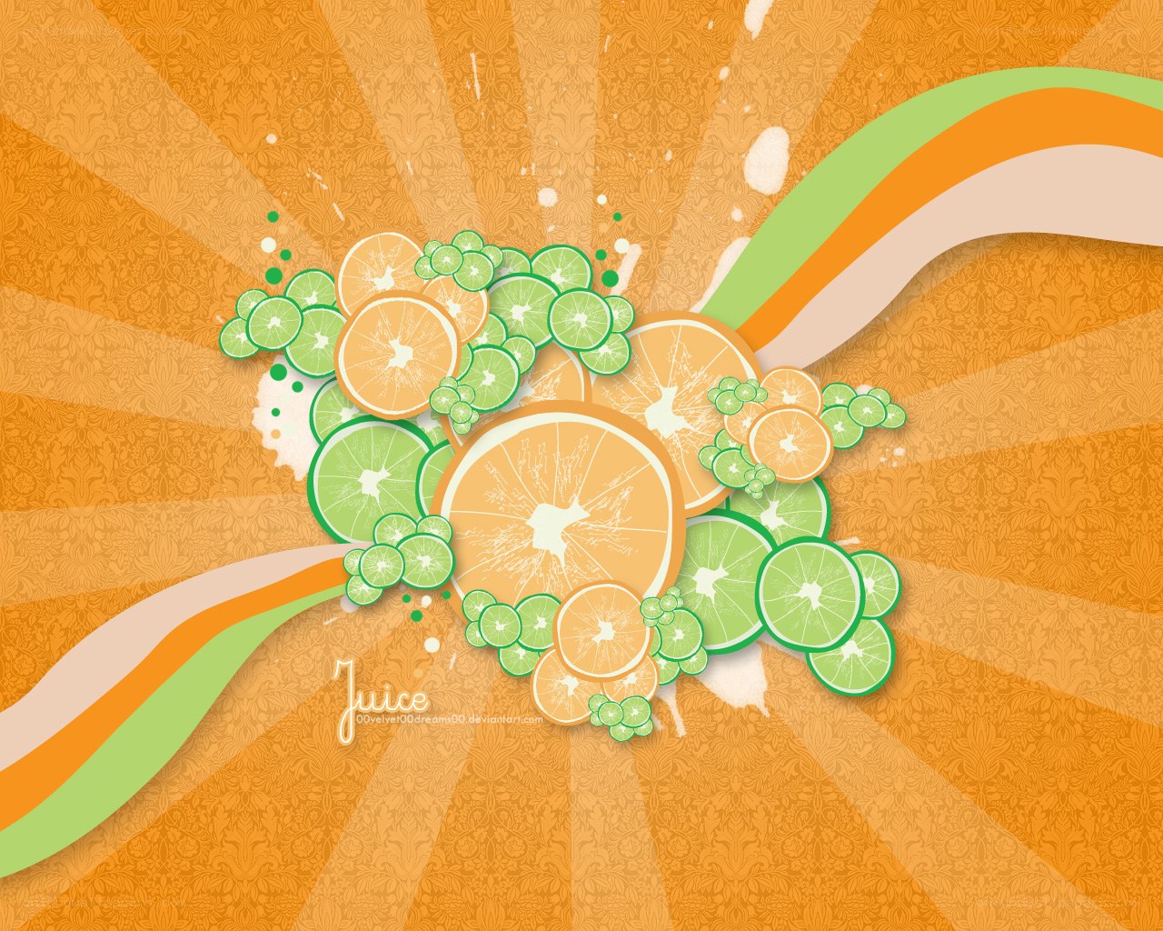 orange and lime juice design