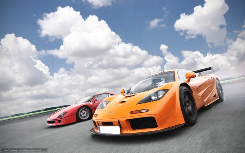 Orange and Red Race Cars