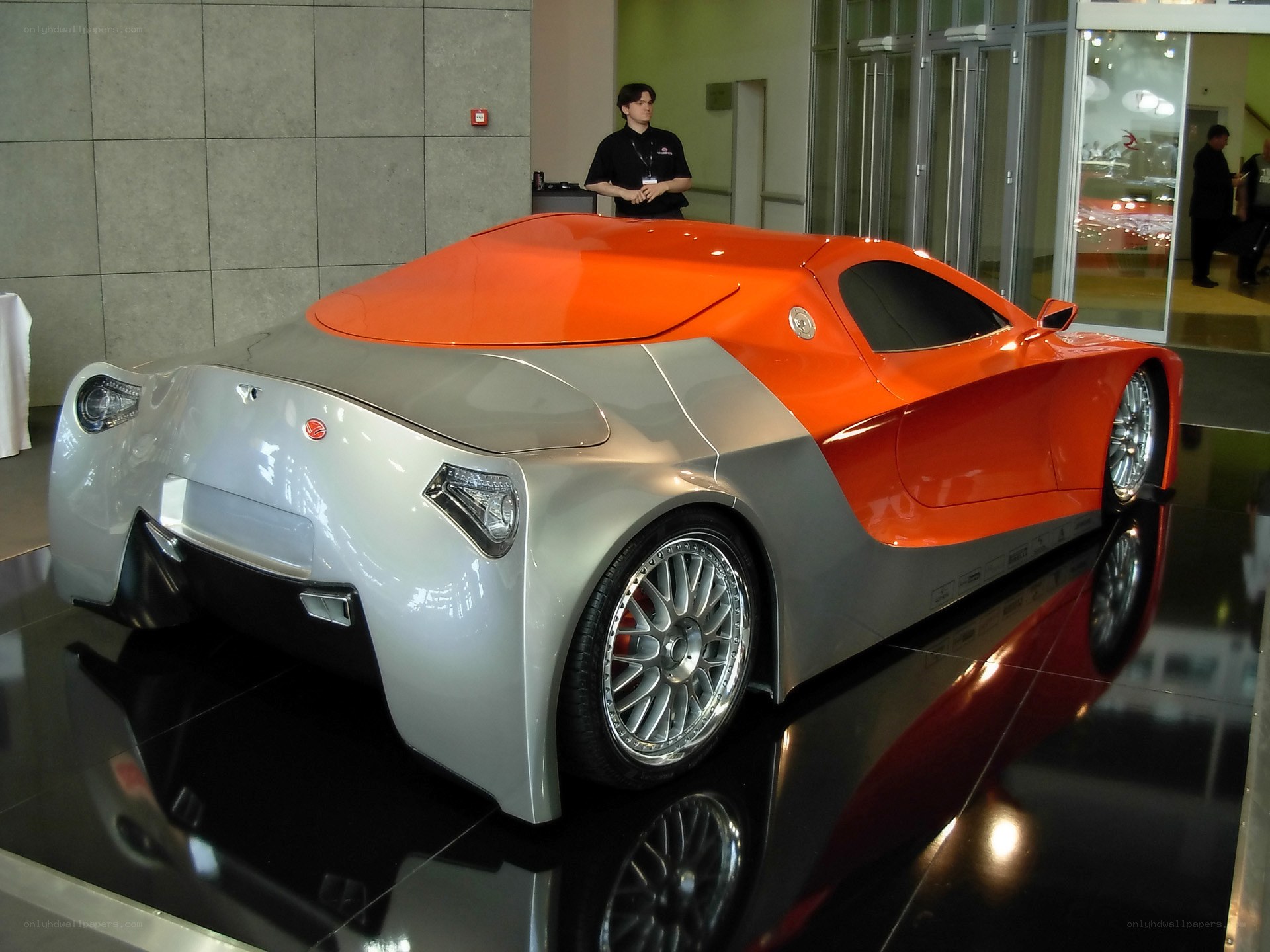 Orange and silver concept car
