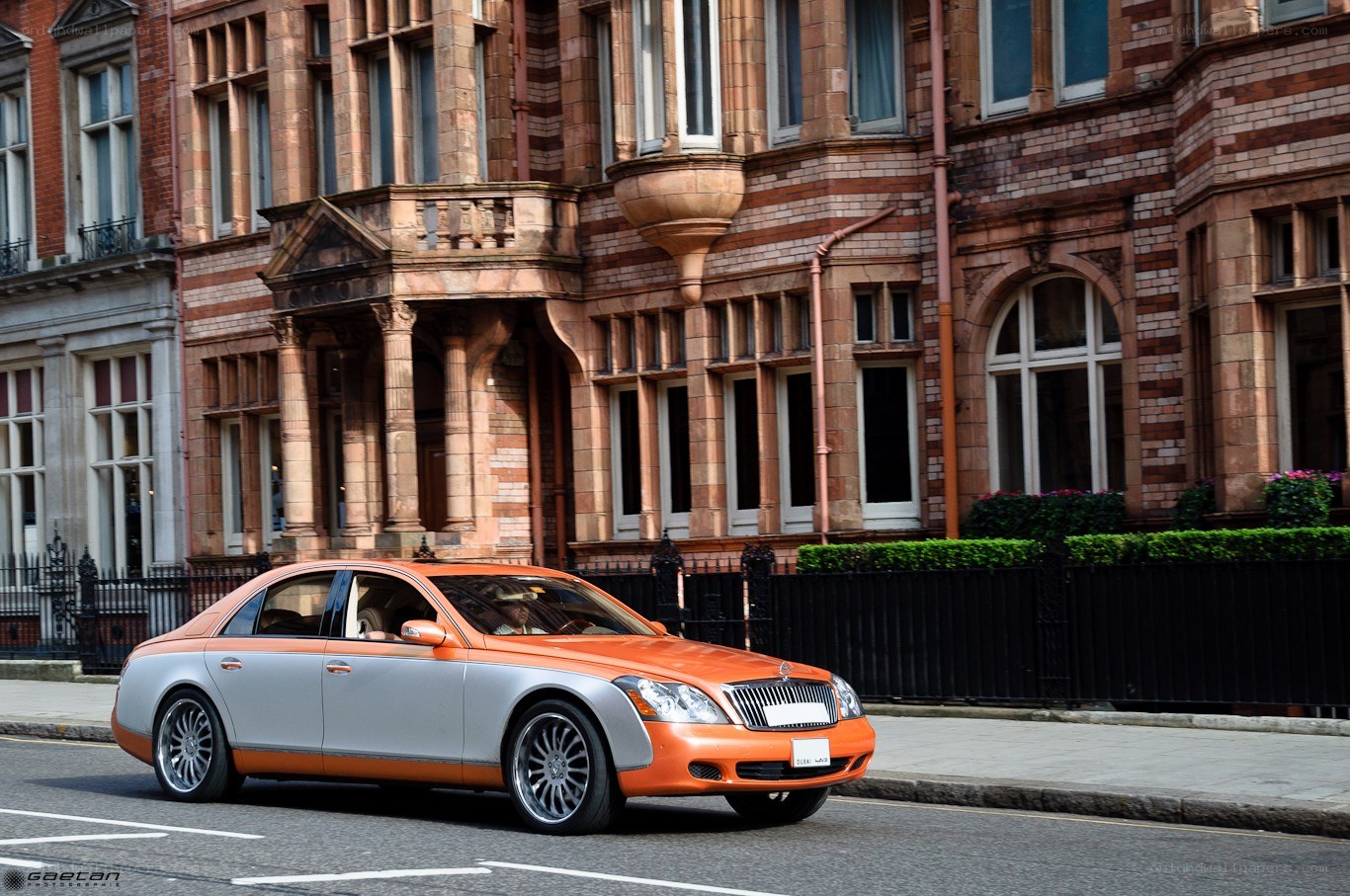 orange and silver luxury car