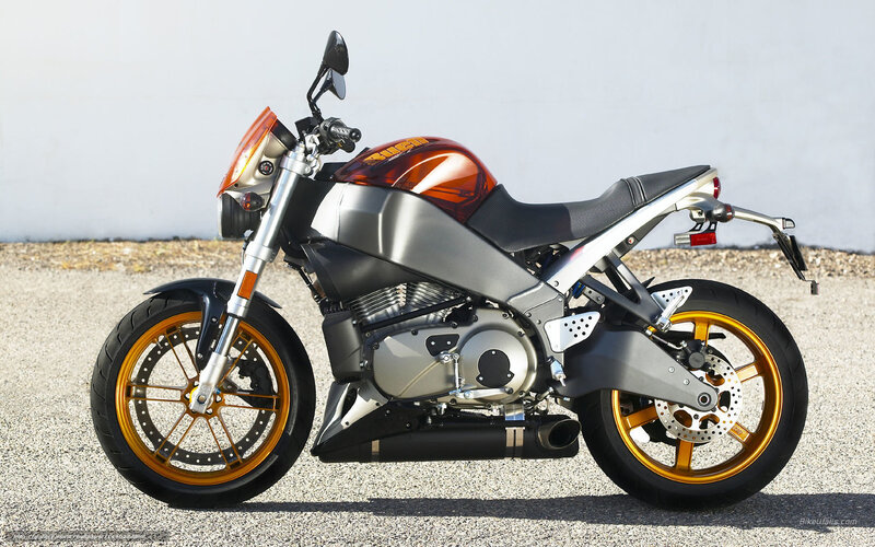 Orange and Silver Motorcycle — Neutral, Afternoon
