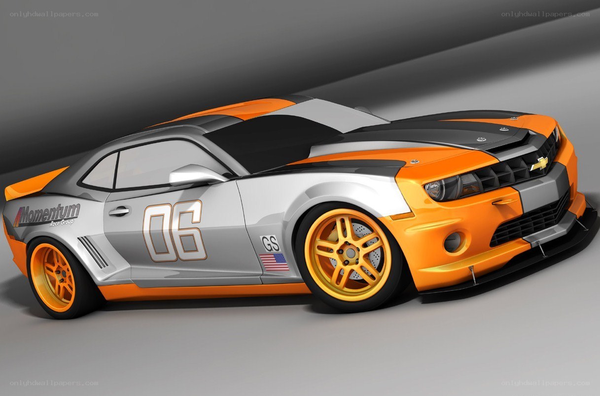 orange and silver race car