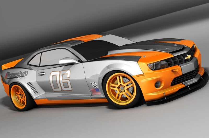 Orange and Silver Race Car — Dynamic