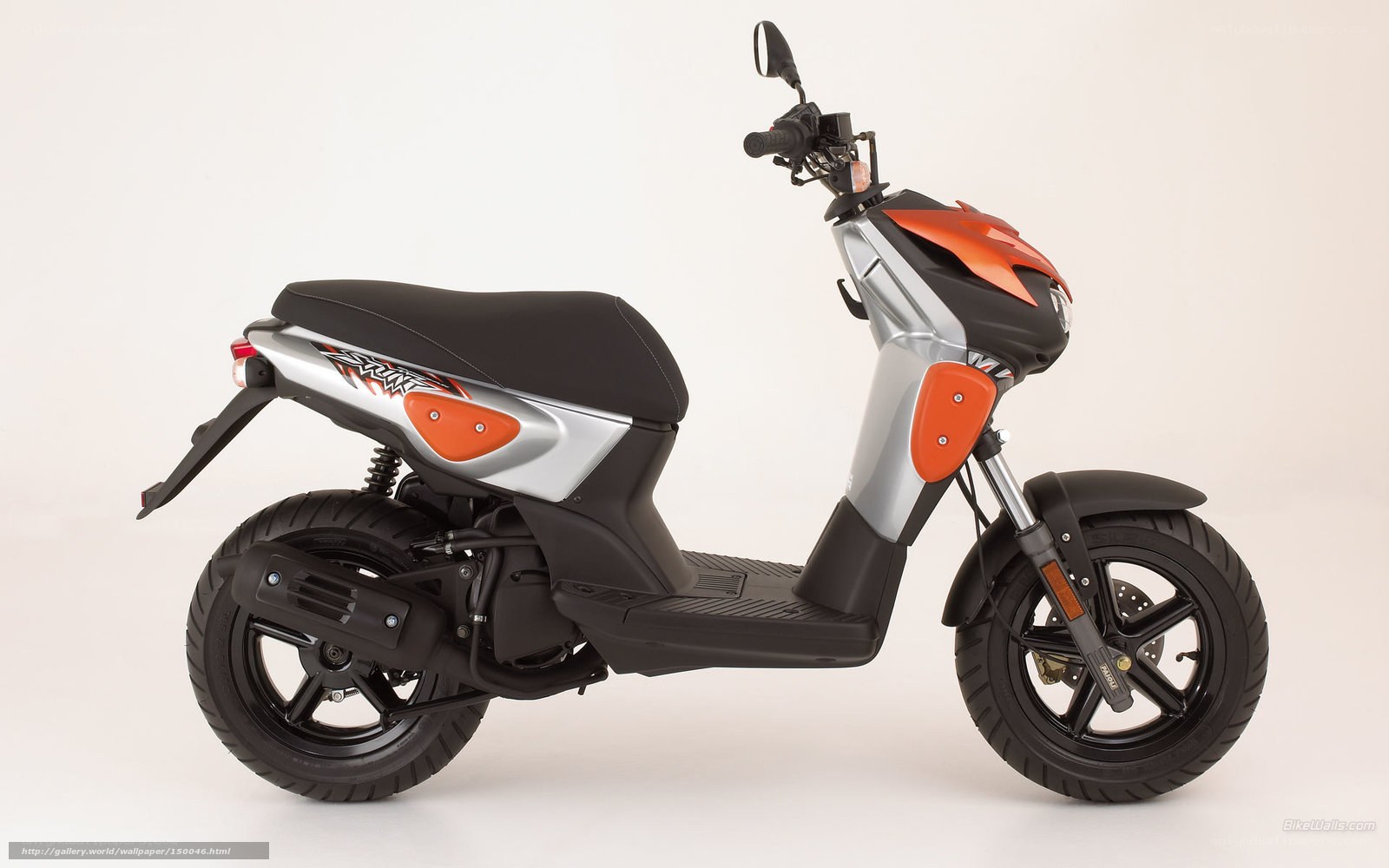 orange and silver scooter