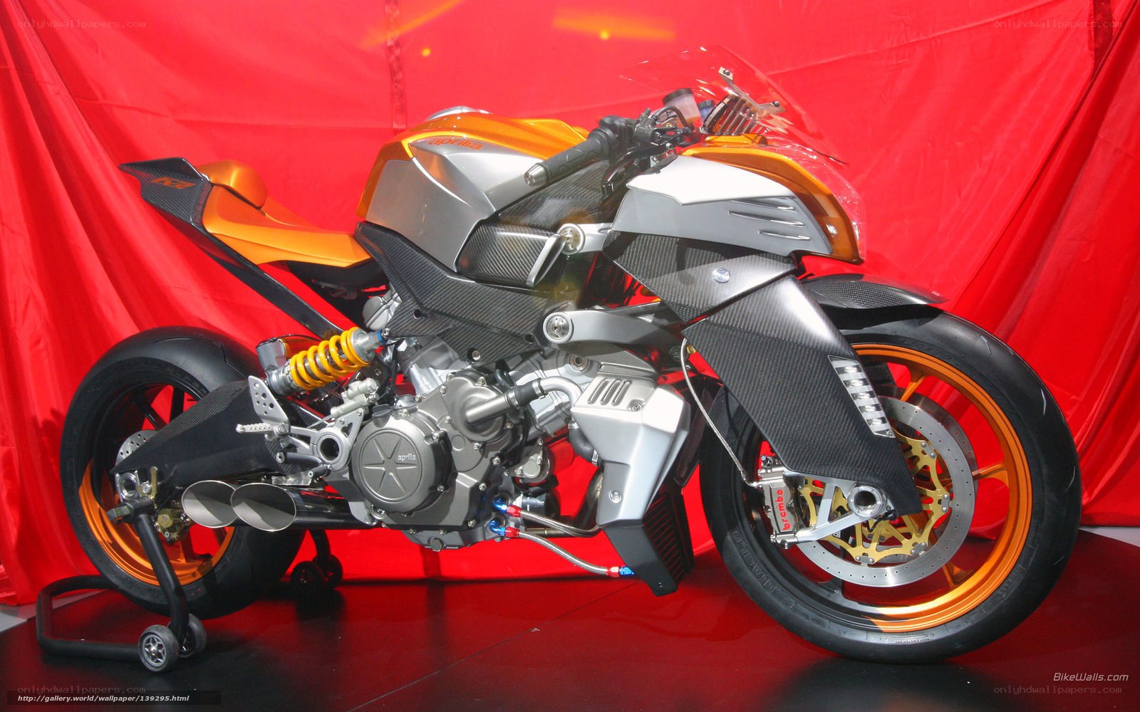 orange and silver sport motorcycle