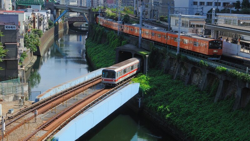 Orange and Silver Trains
