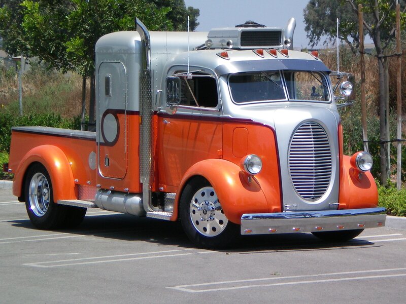 Orange and Silver Truck