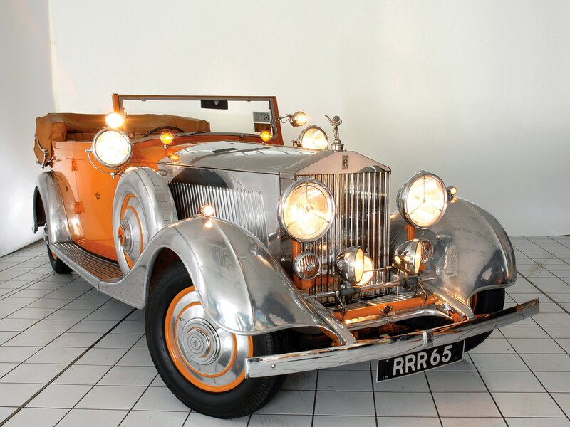 Orange and Silver Vintage Car