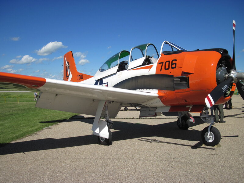 Orange and White Airplane