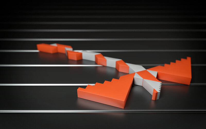 Orange and White Blocks