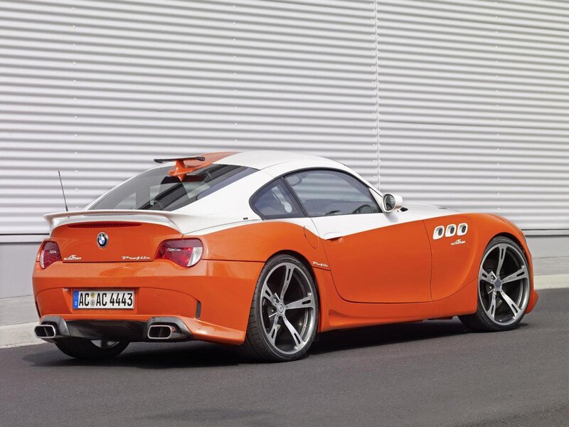 Orange and white BMW Z4