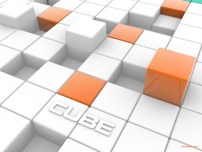 Orange and White Cubes