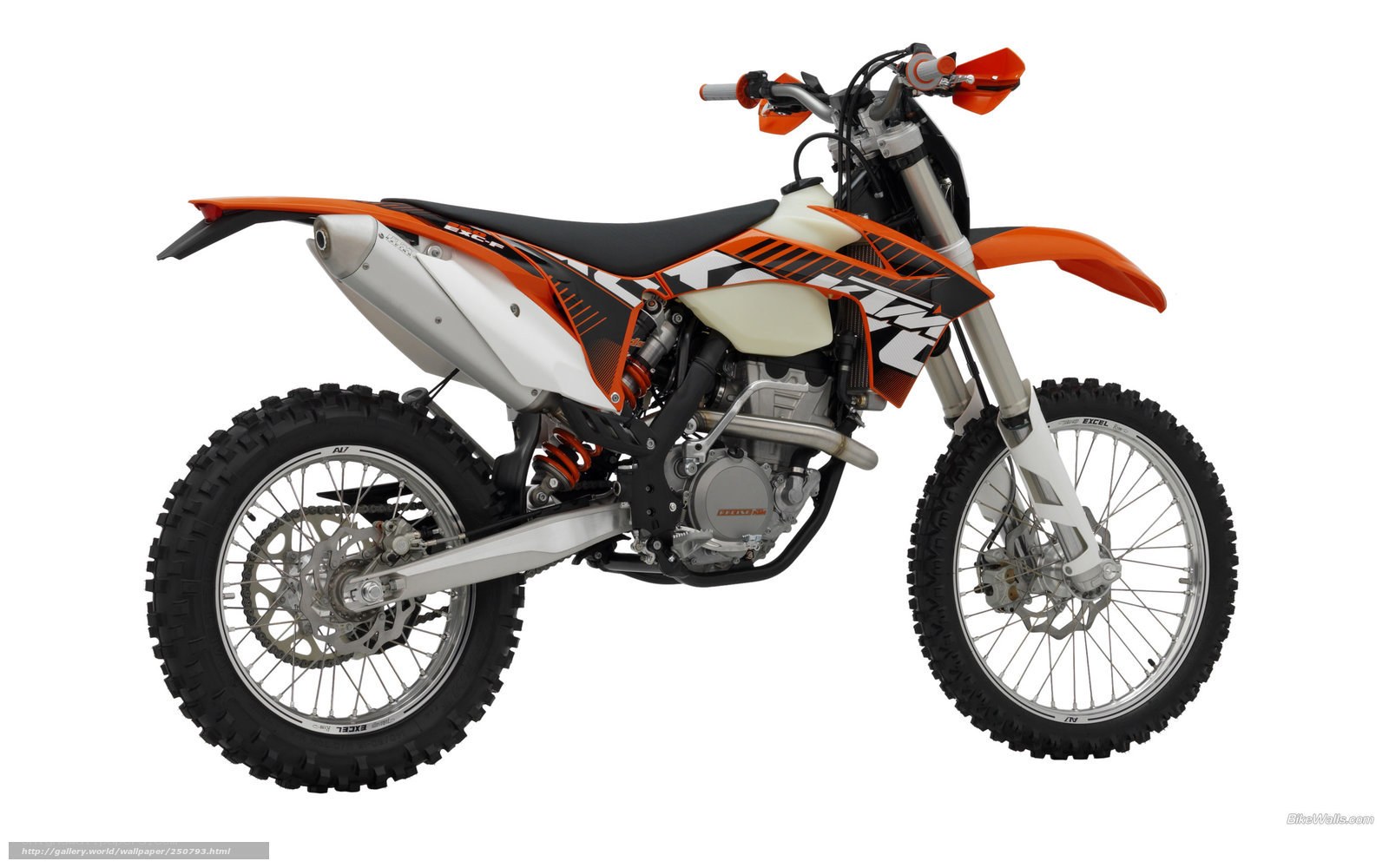 orange and white dirt bike