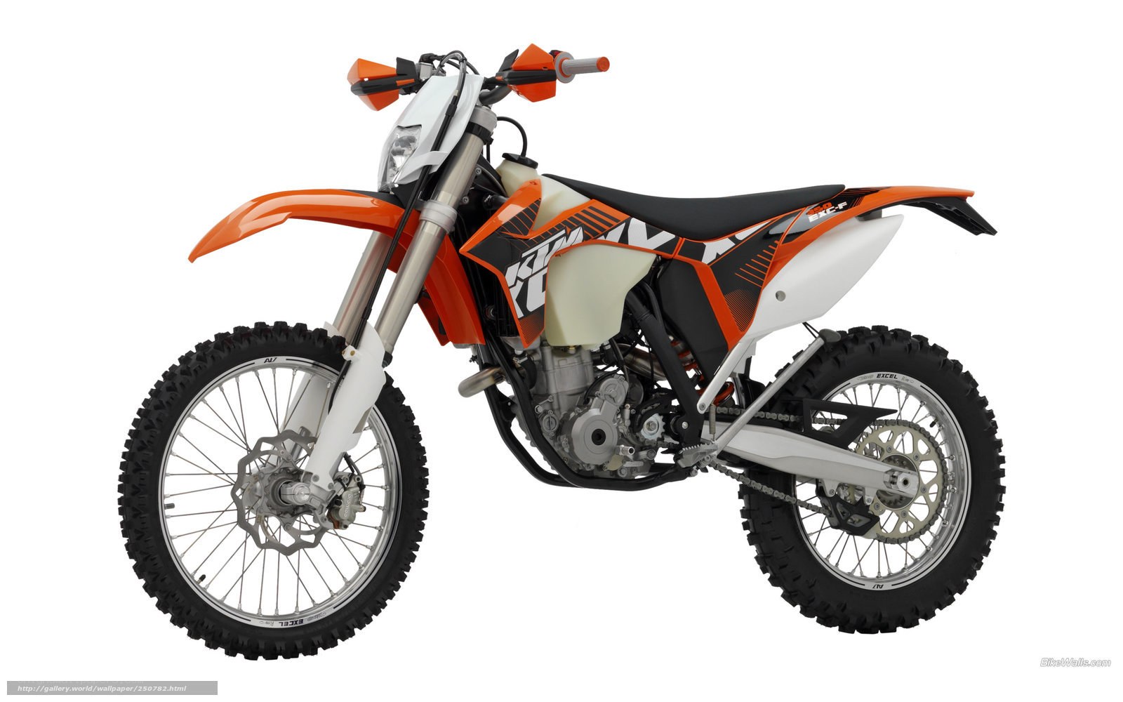 orange and white dirt bike