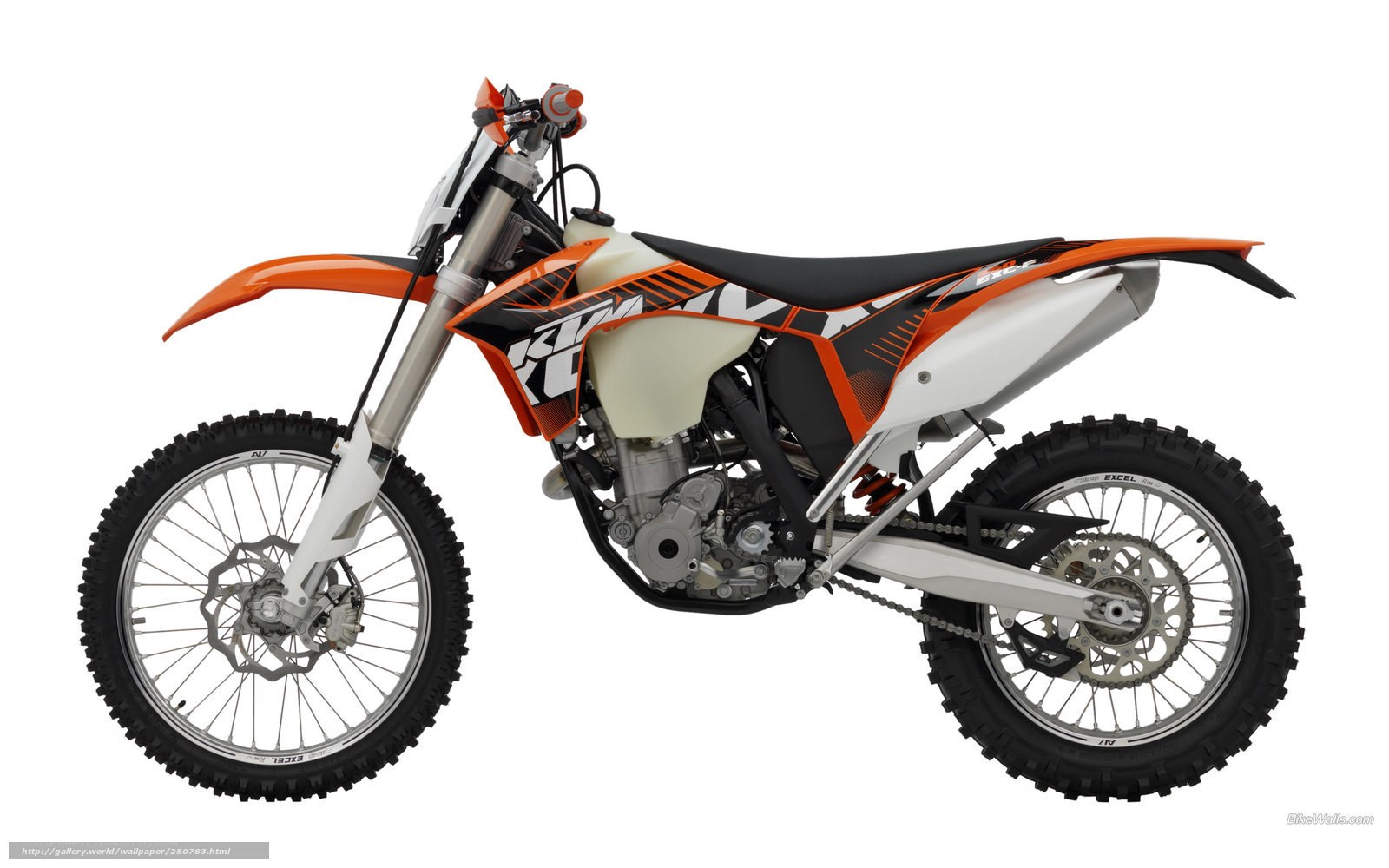 orange and white dirt bike