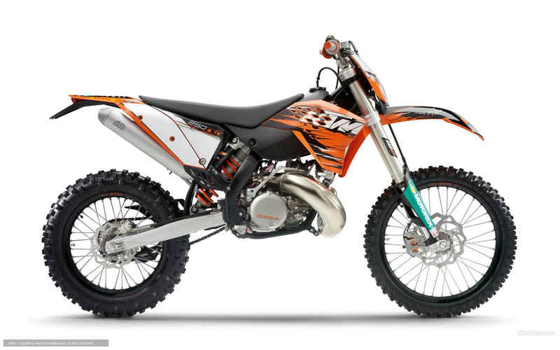 Orange and White Dirt Bike — Neutral, Photograph, Motorcycle, Exhaust Pipe, Front Fork
