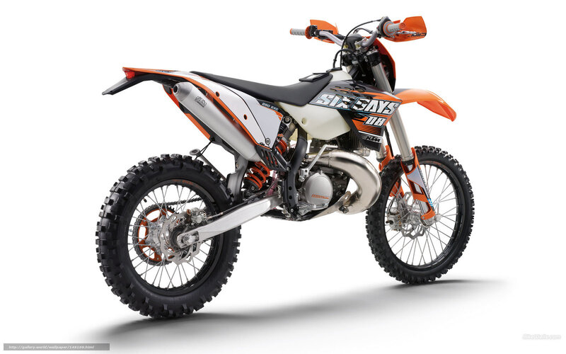 Orange and White Dirt Bike — Neutral, Photograph, Motorcycle, Exhaust Pipe