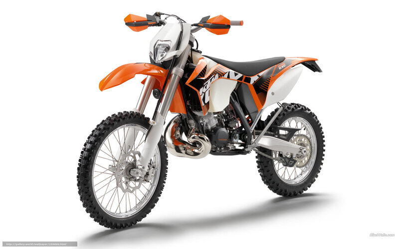Orange and White Dirt Bike — Neutral, Photograph, Motorcycle, Front Wheel, Handlebars