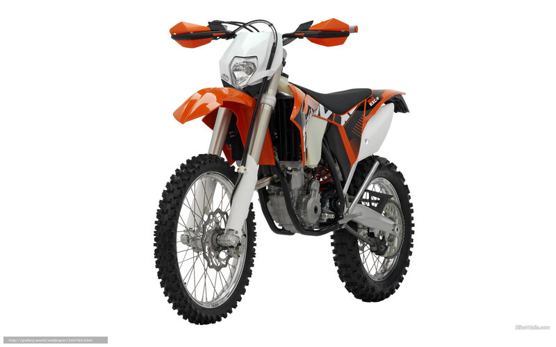 Orange and White Dirt Bike — Neutral, Photograph, Motorcycle, Handlebars, Front Wheel